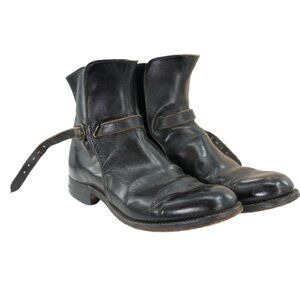 Black Leather Ankle Boots